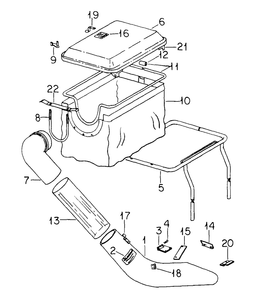 Grass Catcher Attachment Diagram and Parts List for CADET85 (87-0340027U-0340031U-0340034U)(1975 & Since) Cub Cadet Lawn Tractor